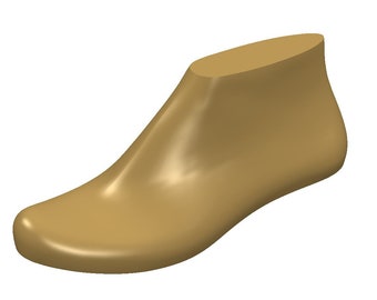 digital 3d model shoe last oval toe heel height 4 сm