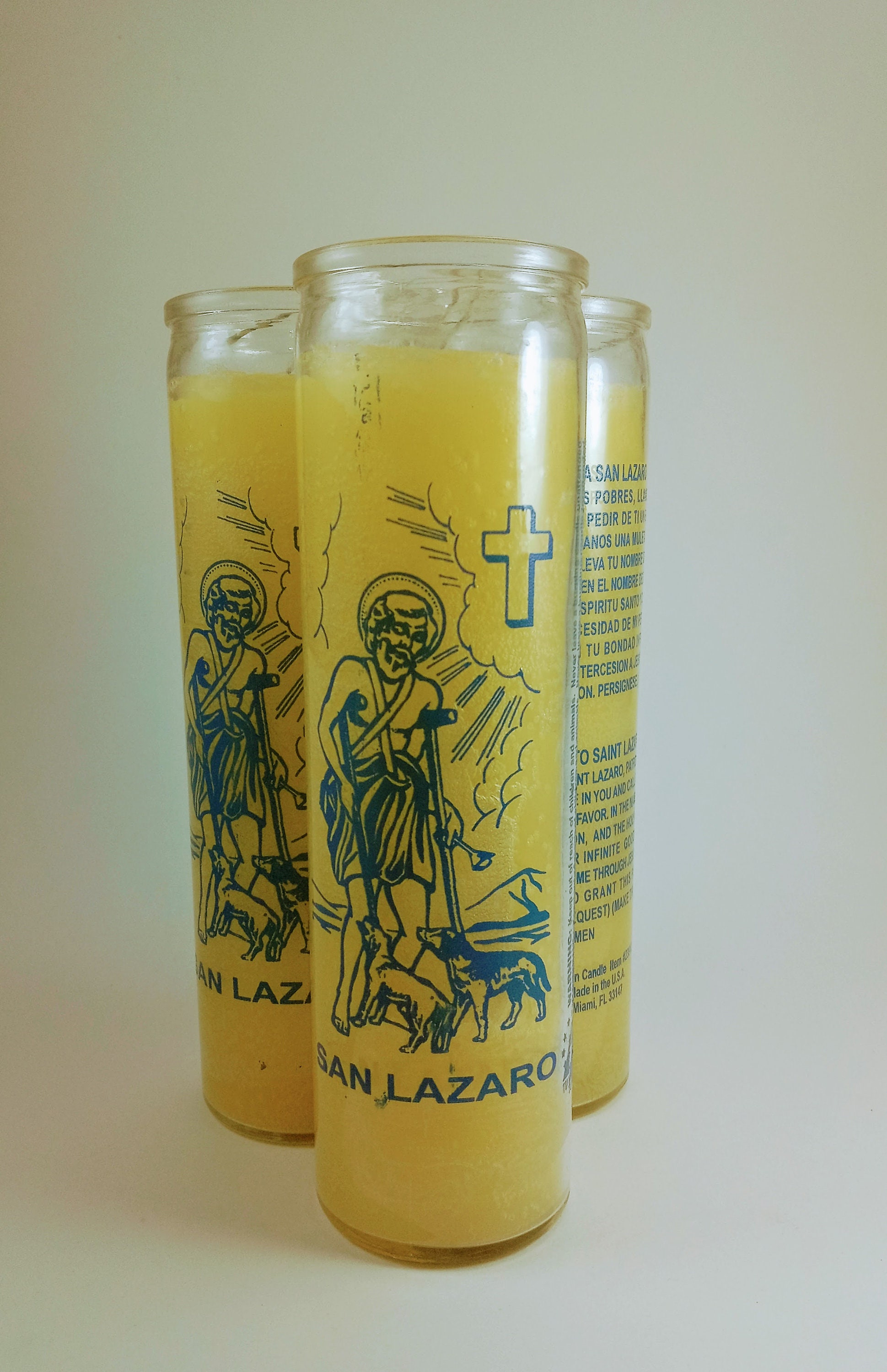 San Lazaro Saint Lazarus Novena Candle Healer of Physical and Etsy
