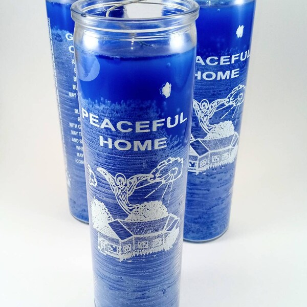 Peaceful Home Novena Candle Hoodoo Root Work  Wicca Santeria Spell Magic Ritual Spiritual Blessed