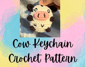 Crochet Cow Keychain Pattern: Easy-to-Read, Cute Design