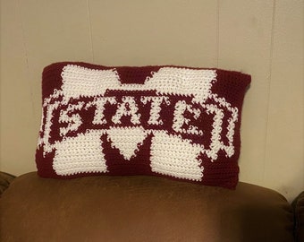 MSU inspired pillow  Mississippi State University