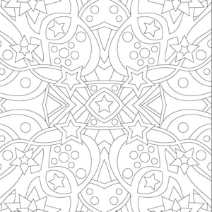 Coloring Page, Star Design, Star Pattern, Coloring for Adults, Adult Coloring, Coloring Sheet, Coloring Poster, Coloring for Kids, Coloring