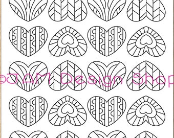 Heart Coloring Page, Heart Design, Coloring Pages, Coloring Sheets PDF, Coloring for Women, Valentines Day, Coloring for Adults, Colouring