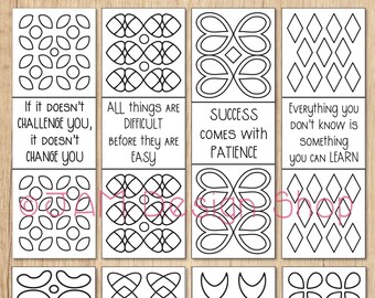 Growth Mindset Bookmarks, Bookmark Set, Printable Bookmarks, Student Gift, Self Esteem for Kids, Bookmark PDF, Inspirational Saying