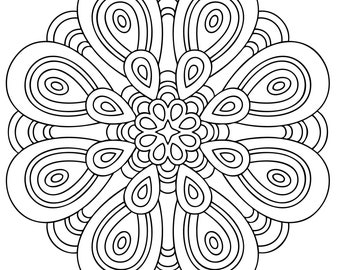 Mandala Coloring, Abstract Mandala, Coloring for Adults, Mandala Design, Coloring Mandala, Adult Coloring, Coloring for Women, Mandala Art