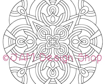 Abstract Mandala, Coloring for Adults, Mandala Design, Coloring Sheets PDF, Adult Coloring, Coloring for Women, Mandala Art, Coloring Pages