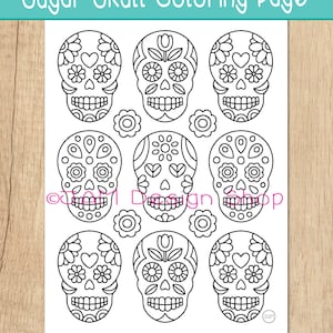 Jour des Morts, Dia de los Muertos, Crâne En Sucre, Fête D'halloween, Coloriage, Calavera, Activité De Fête, Activité D'halloween