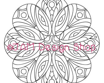 Téléchargement numérique, Coloriage Mandala abstrait, Livre de coloriage adulte, Téléchargement instantané, Cadeau de pleine conscience