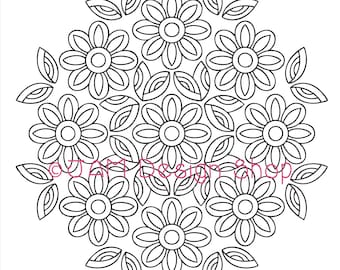 Flower Mandala, Floral Mandala, Coloring Pages, Coloring Sheet PDF, Coloring for Adults, Coloring for Girls, Mandala, Coloring Book, Color
