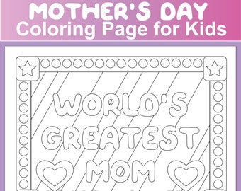 Mother's Day Coloring Page, Mother's Day Gift, Mom Gift, Coloring page, Digital Download