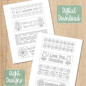 Grandmother Gift, Mother&#39;s Day Bookmarks, Grandma Bookmarks, Mother&#39;s Day Gift, Grandma Gift, Grandmother Gift, Digital Download
