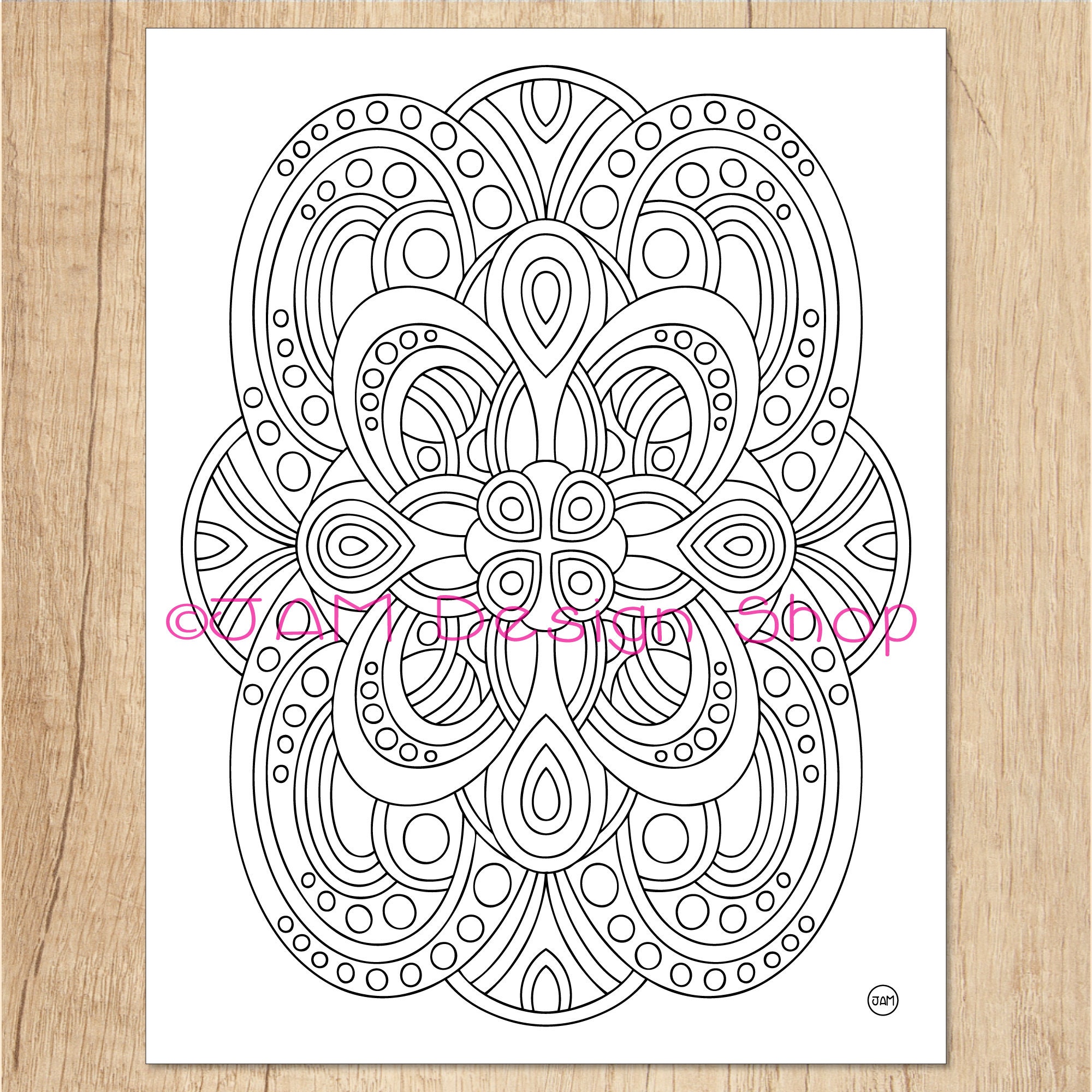 Zentangle Coloring Pages Adult Coloring Page Instant - Etsy