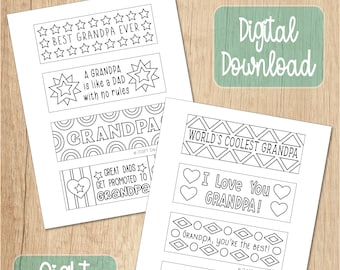 Grandfather Gift, Father's Day Bookmarks, Grandpa Bookmarks, Father's Day Gift, Grandpa Gift, Booklovers Gift, Digital Download