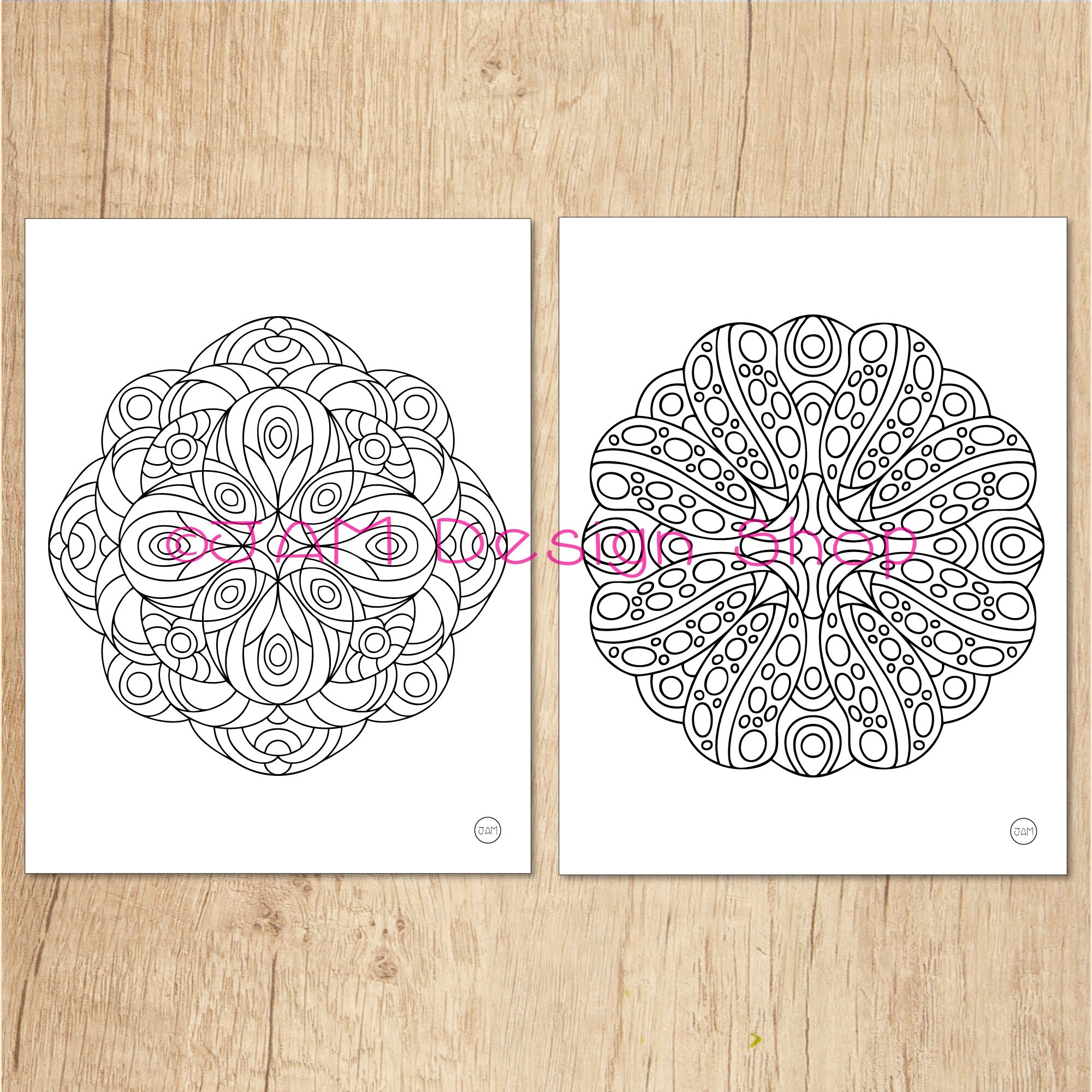 Adult Coloring Book, Instant Download, Mandala Coloring Pages, Coloring ...