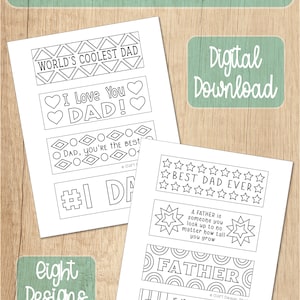 Dad Gift, Father&#39;s Day Bookmarks, Dad Bookmarks, Father&#39;s Day Gift, Booklovers Gift, Digital Download