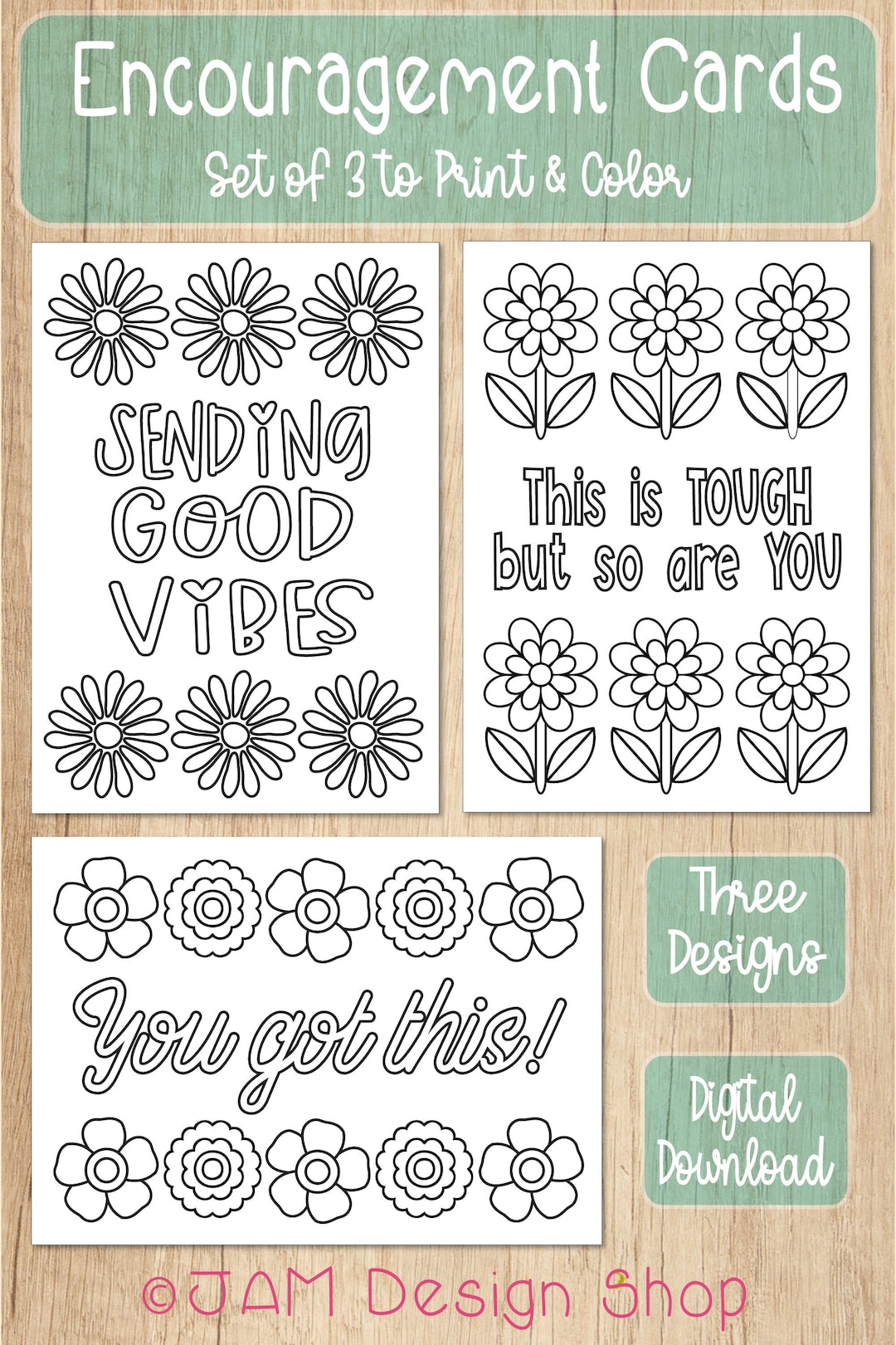 encouragement-cards-encouragement-gift-motivational-quotes-coloring-cards-printable-cards-thinking-of-you-card-greeting-card-set-etsy