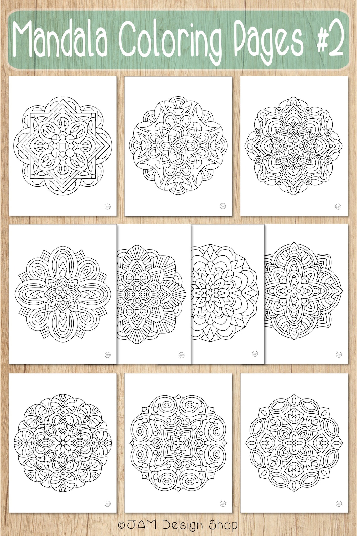 Adult Coloring Book, Instant Download, Mandala Coloring Pages, Coloring ...