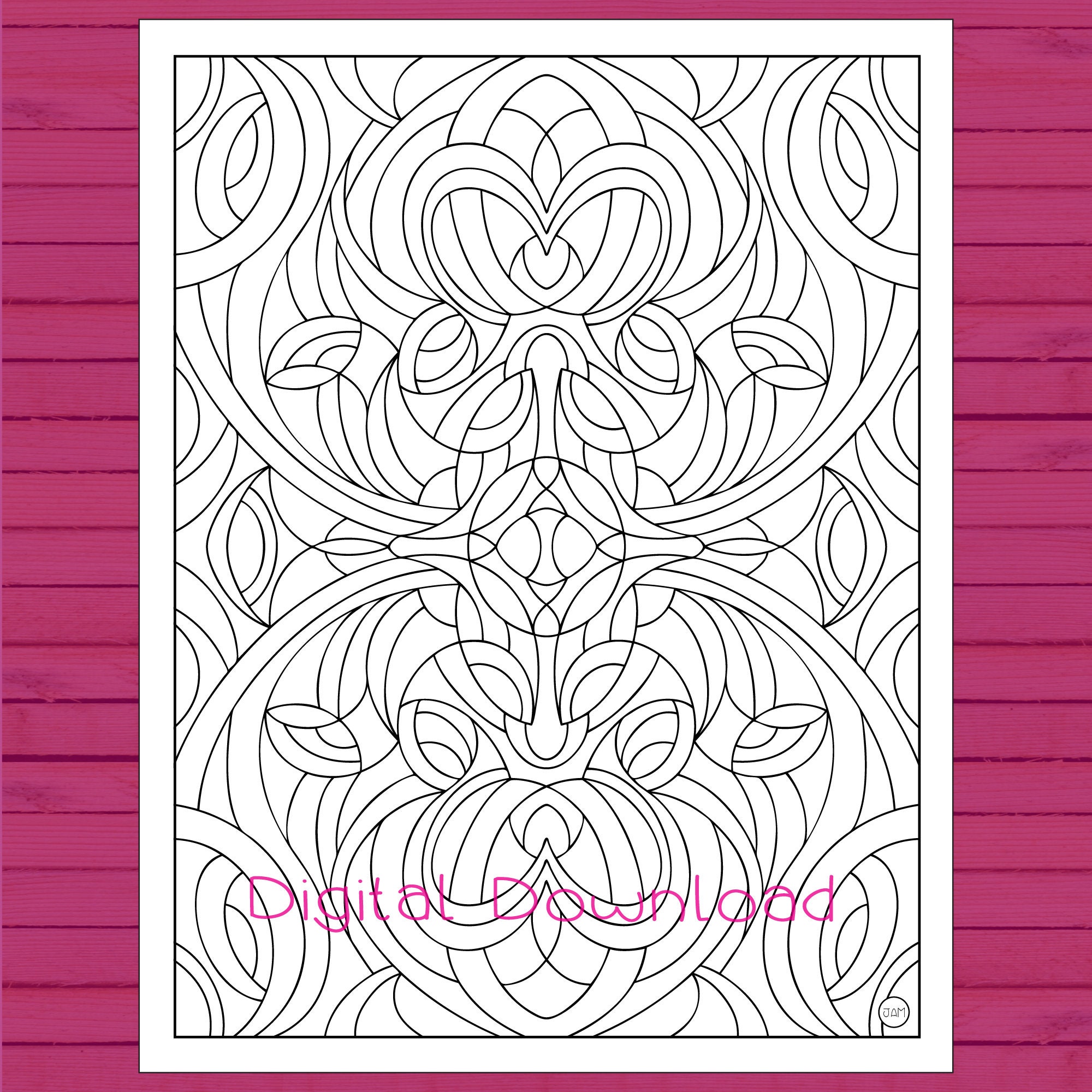 zentangle coloring pages printable coloring instant etsy