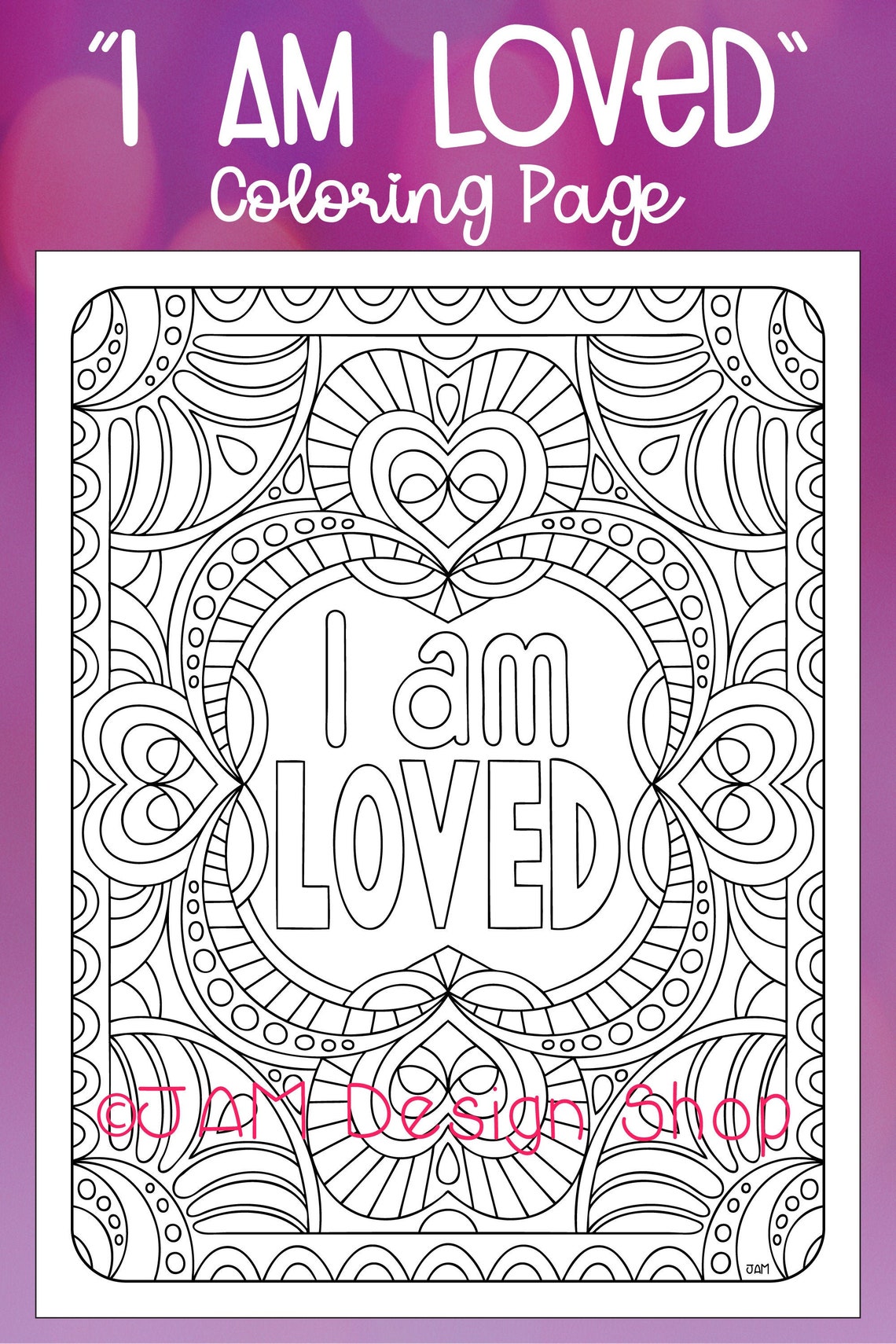 Positive Affirmation Coloring Page, Positivity Quotes, Positive Vibes
