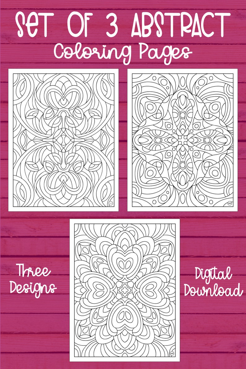 zentangle coloring pages printable coloring instant etsy