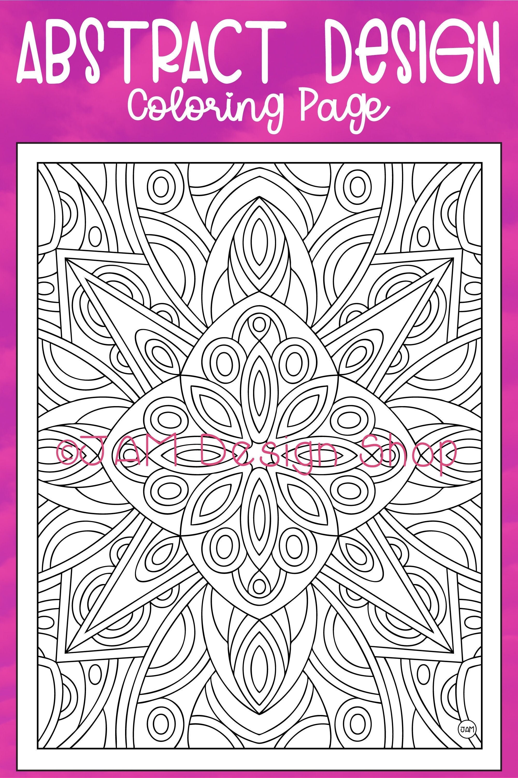 zentangle coloring pages printable coloring instant etsy