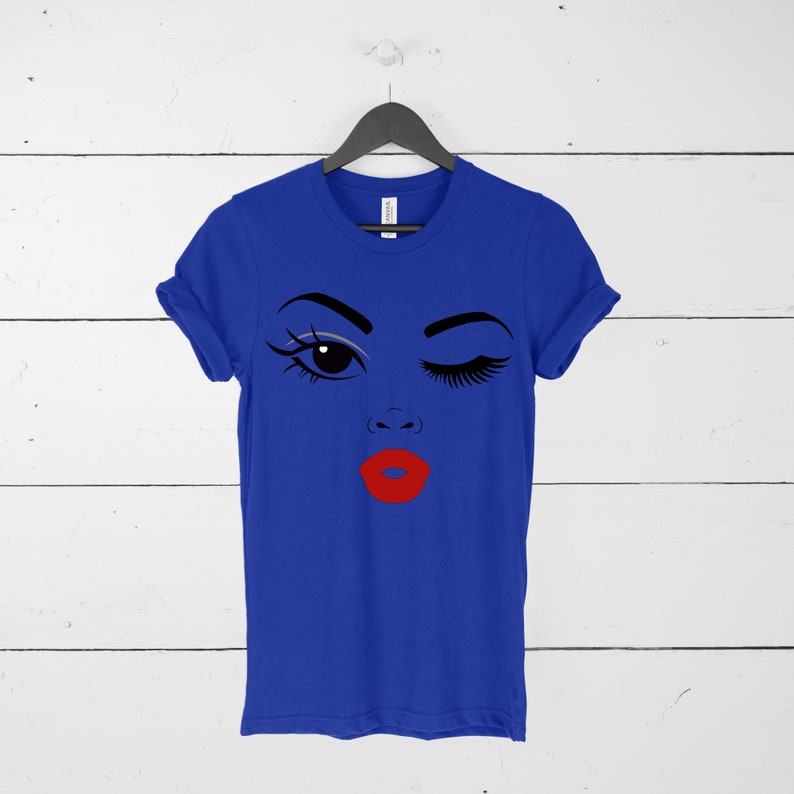 Woman's Wink Shirt Gift for Her Winking Eyes Tshirt Etsy