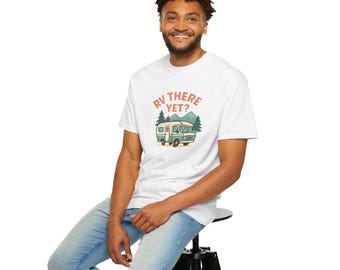 Camiseta de aventura con temática de autocaravana, camiseta de viaje informal, regalo de camping, camiseta para amantes de las actividades al aire libre, ropa para viajes por carretera