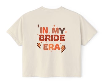 Camiseta Bride Era para mujer, camiseta nupcial, top de boda, camiseta para despedida de soltera, ropa para celebración de boda.