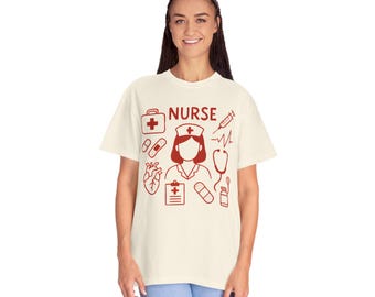 Camiseta de agradecimiento a la enfermería, regalo para profesionales de la salud, bonita camiseta de enfermera, camiseta con temática médica, ropa para la escuela de enfermería.