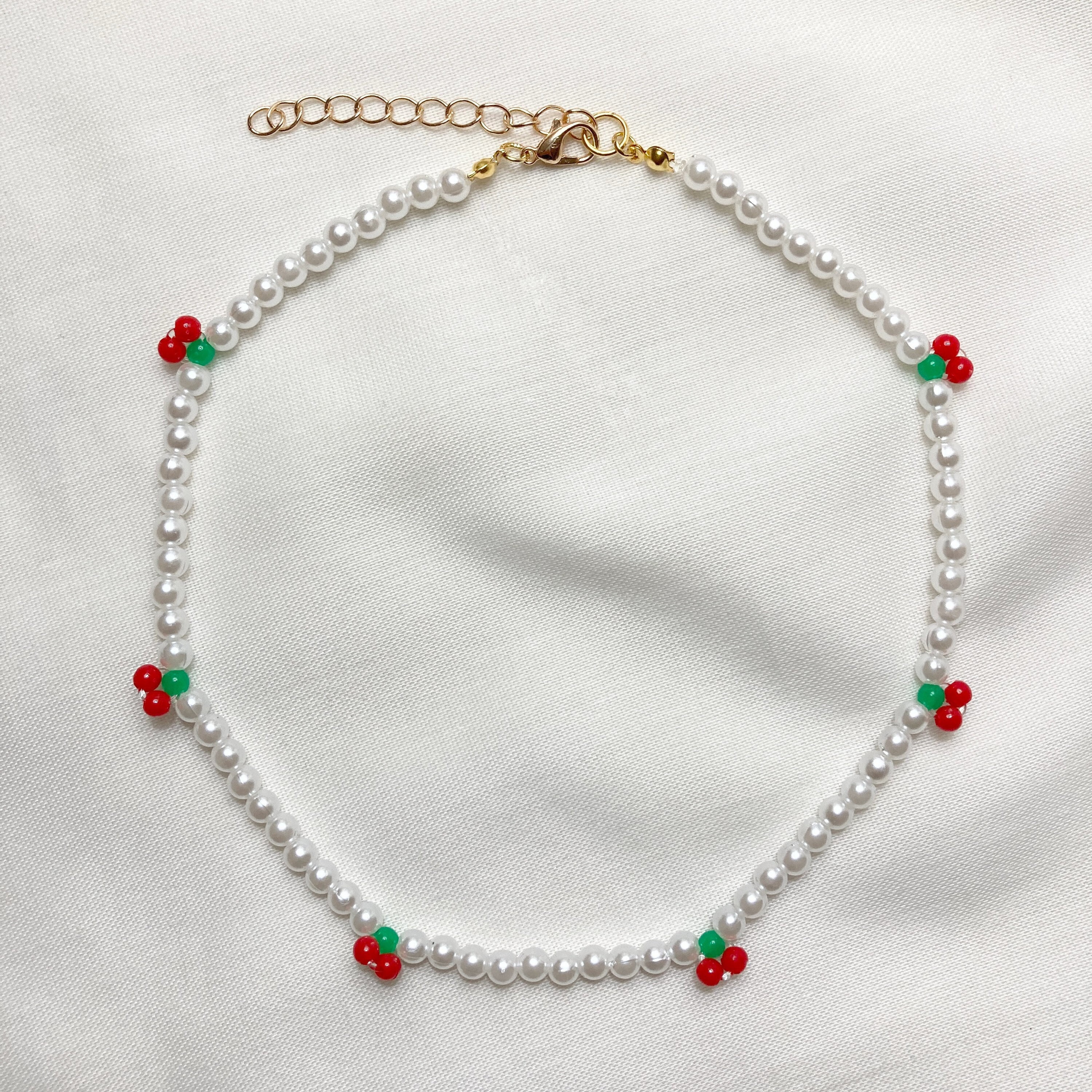 ☆ENGBROX☆ cherry pearl necklace EBNL24063SV cherry pearl necklace - ENGBROX | 60% - Asian Fashion Online