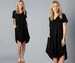 Basic V-Neck Pocket Dress, Minimalist Midi Dress, Simple Dress With Pockets, Everyday Basic Dress, Girls Females Casual Comfortable Fashion 