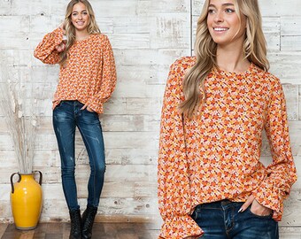 Long Sleeve Ruffle Etsy