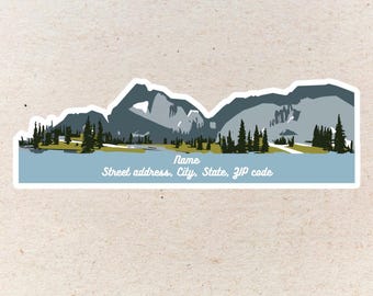 Custom Sierra Nevada Mountains Range Labels