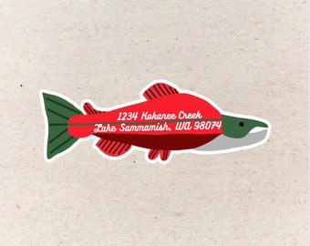 Custom PNW Salmon Sticker