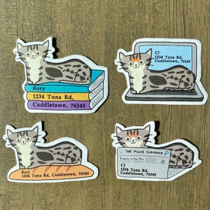 Custom Cat Labels - CJ and Rory