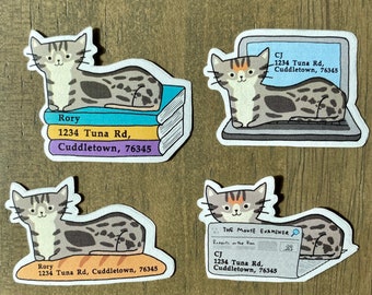 Custom Cat Labels - CJ and Rory