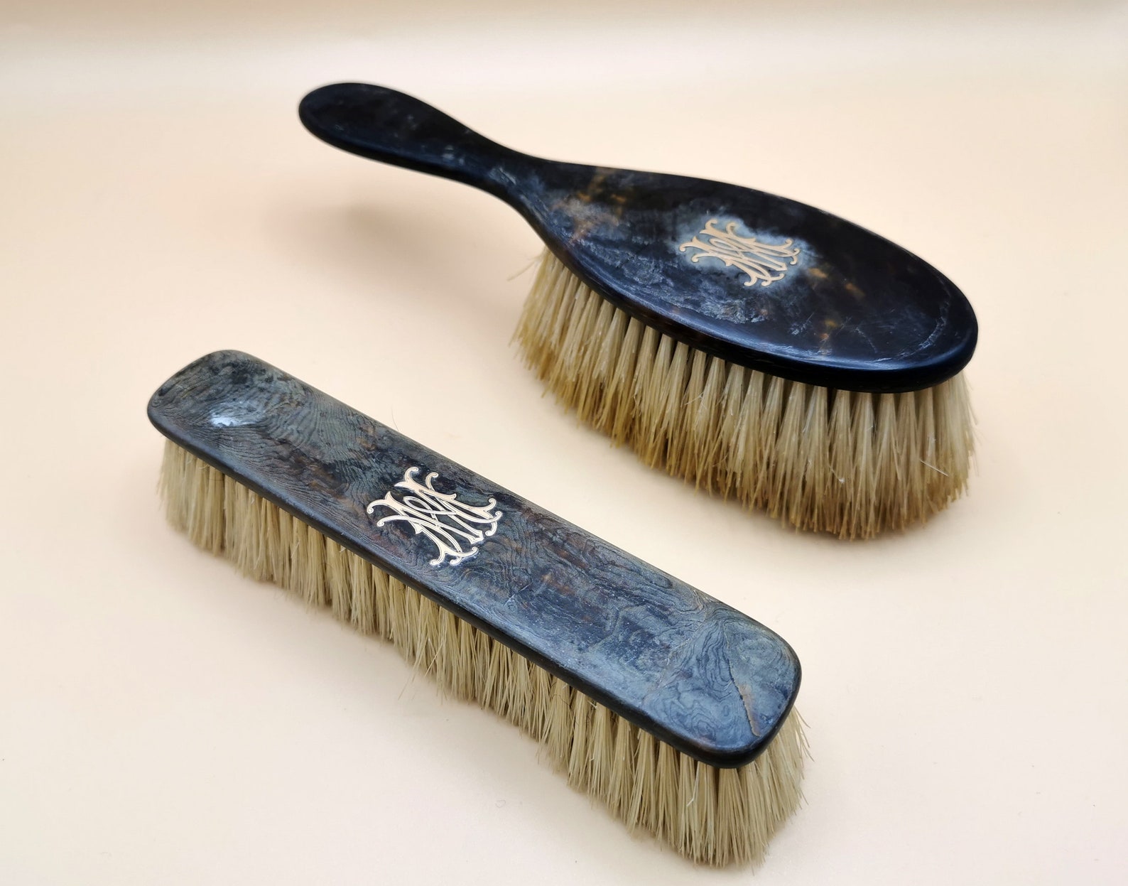 TWO VINTAGE HAIRBRUSHES Made in Brown Cellulite Both carry Etsy