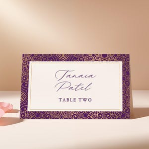 EDITABLE | Mandala Place Card Template, 0026AA