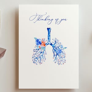 EDITABLE | Lungs Thank You Card Template, 0010AA