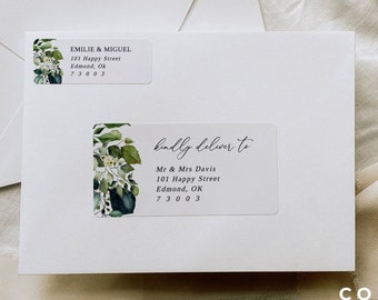 EDITABLE | Eucalyptus Envelope Address Sticker Template, 0006AA