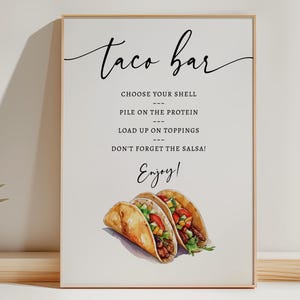 EDITABLE | Taco Bar Sign Template, 0033AA