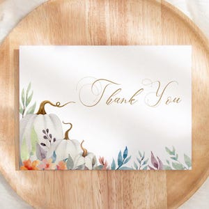 EDITABLE | Pumpkin Thank You Card Template, 0015AA