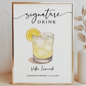 EDITABLE | Vodka Lemonade Bar Sign Template, 0042AA