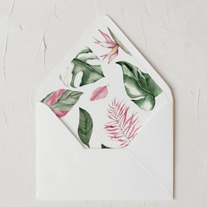 Tropical Envelope Liners A1, A2, A6, A7 & A9, Printable Template, 0003AA