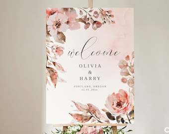 EDITABLE | Floral Welcome Sign Template, 0025AA