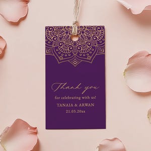 EDITABLE | Mandala Favor Tag Template, 0026AA