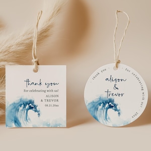 EDITABLE | Ocean Favor Tag Template, 0012AA