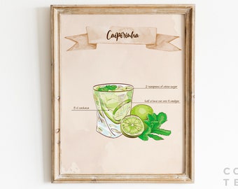 EDITABLE | Caipirinha Cocktail Sign Template, 0007AA