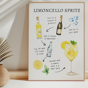 EDITABLE | Limoncello Spritz Bar Sign Template, 0042AA