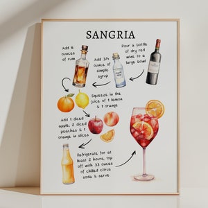 EDITABLE | Sangria Bar Sign Template, 0042AA